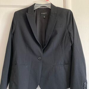Banana Republic Black Blazer Classic Tailored Suit Jacket